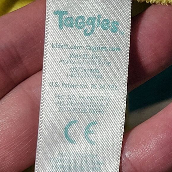 Taggies Baby Lovey Bunny Rabbit Patchkin Pals Security Blanket Plush Toy 14x14 - Picture 11 of 13